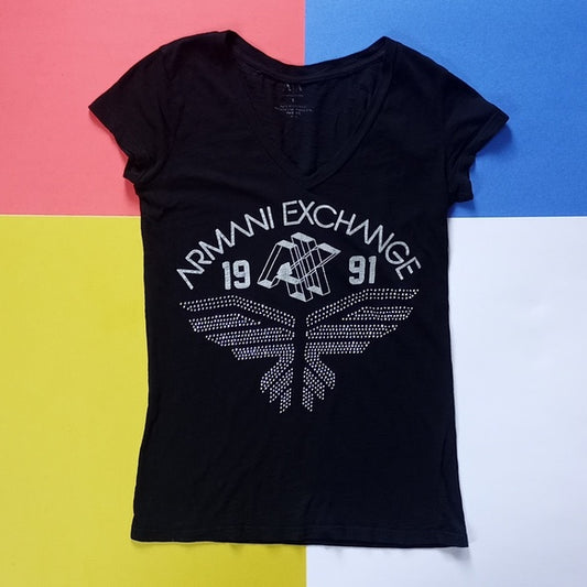 Armani Exchange 1991 Bedazzled Shirt WOMENS