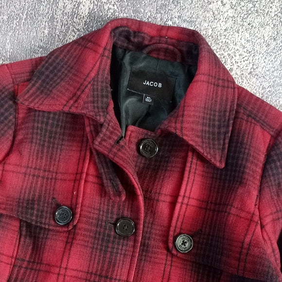 Jacob Red Plaid Wool Women's Coat