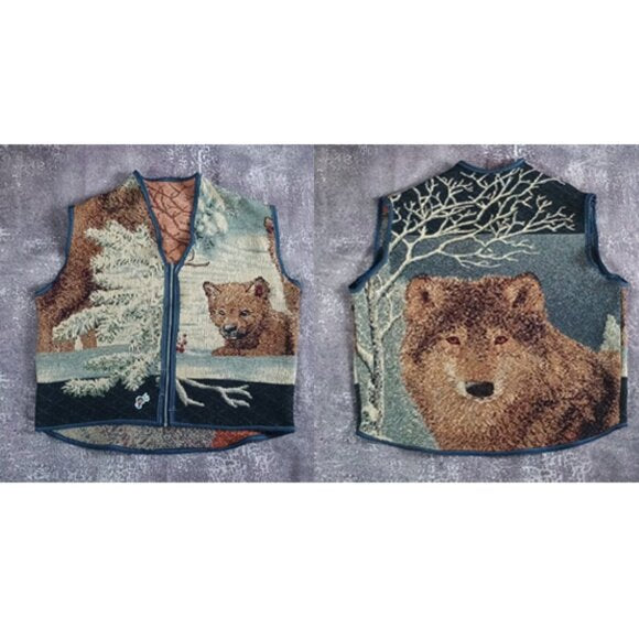 Vintage 90s Reworked Wolf Pack Benny Vest - UNISEX