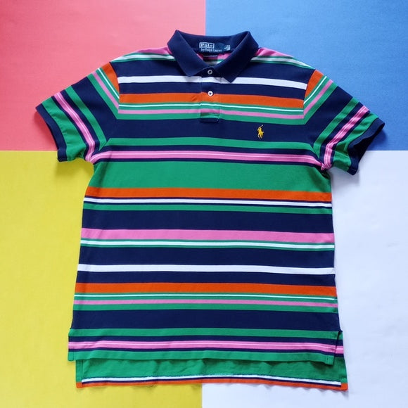 Polo By Ralph Lauren Polo Shirt Striped Custom Fit