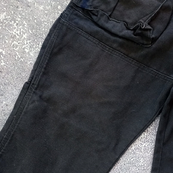 DICKIES DOUBLE KNEE CARGO POCKET WIDE BAGGY DENIM BLACK JEANS