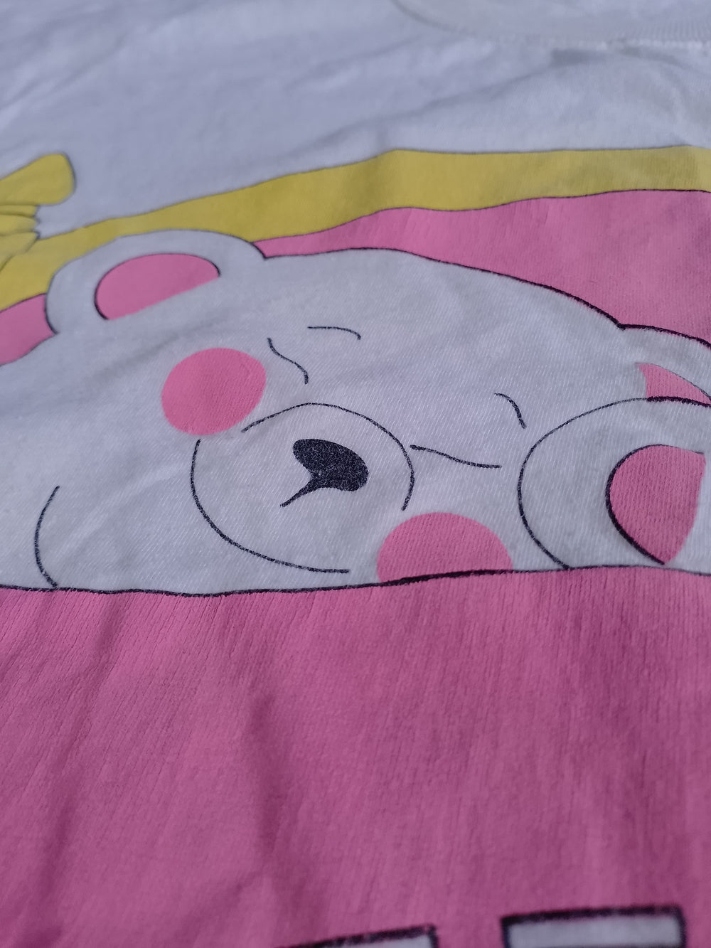 Vintage 90s Sleeping Bears in Floral Bed T-Shirt