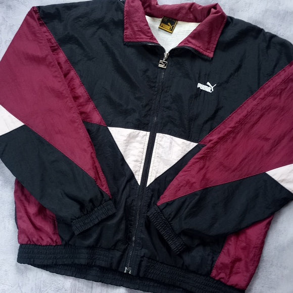 Vintage 90s PUMA Windbreaker Jacket Colour Block