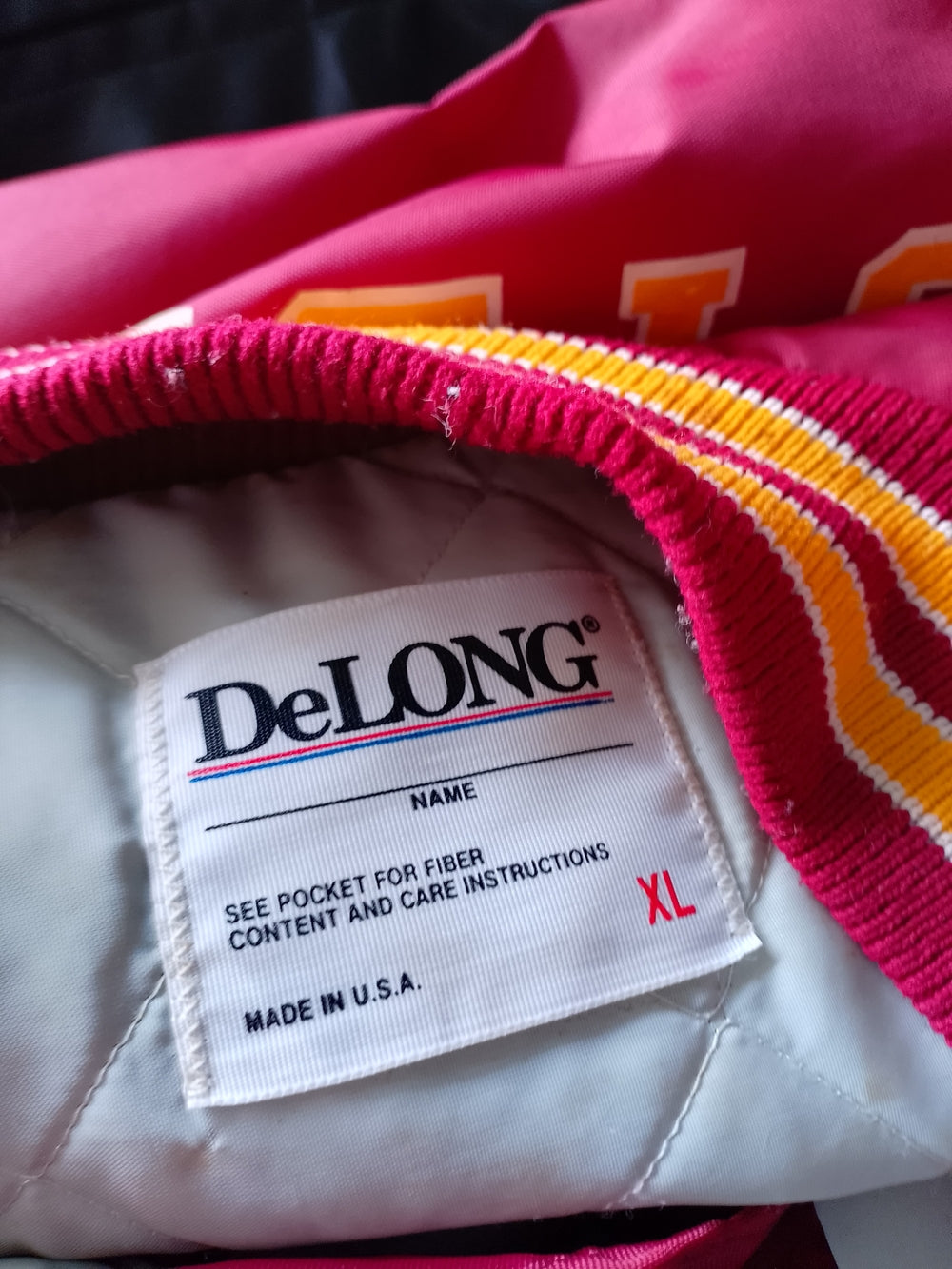 Vintage 90s MIKE Tinley Park Football Satin Jacket - Red with Gold Trim
