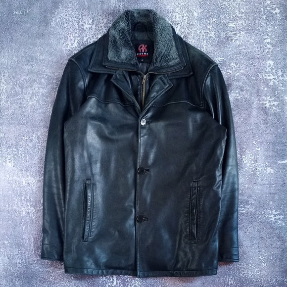 CUIRS AKOURY Men's Black Leather Jacket