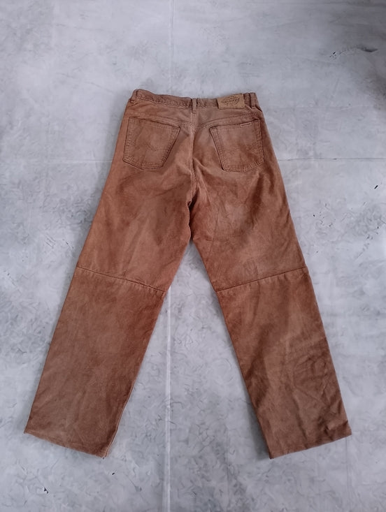 Vintage SKOTTS SUEDE Brown Leather Pants