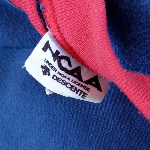 Vintage 90s NCAA Descente SPORTS. BE IN IT! FUNKY COLOUR BLOCK Crewneck Sweater