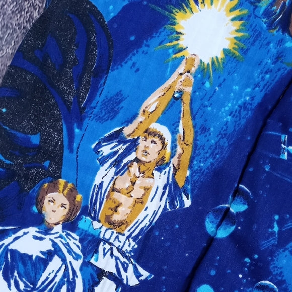 Vintage 1977 Star Wars Themed Blue Sleeping Bag