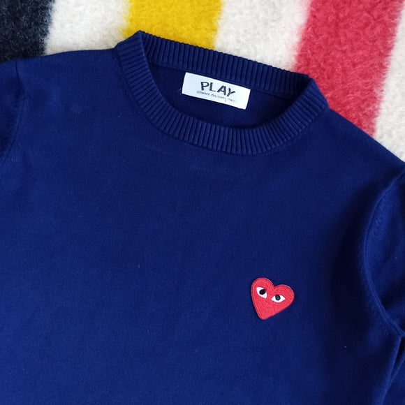 Comme de Garcon Play Blue Sweater Wool