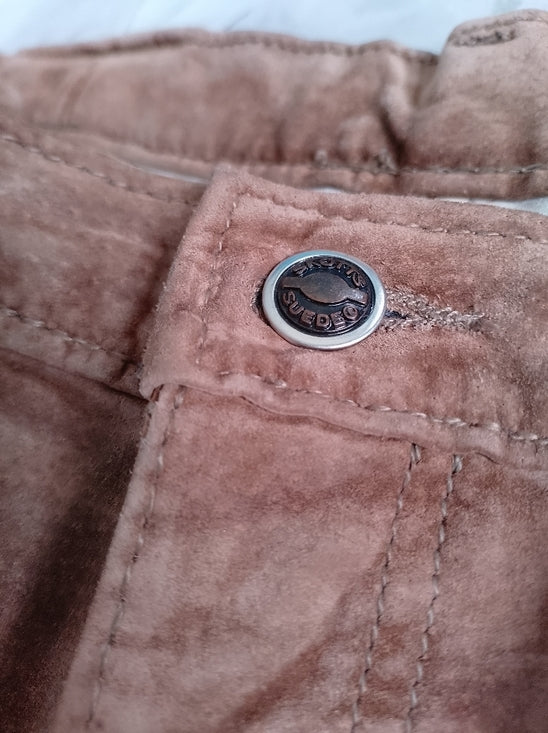 Vintage SKOTTS SUEDE Brown Leather Pants