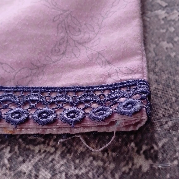 Vintage 90s FHANDMADE ZIG ZAG Elegant Pink and Blue Women's Skirt