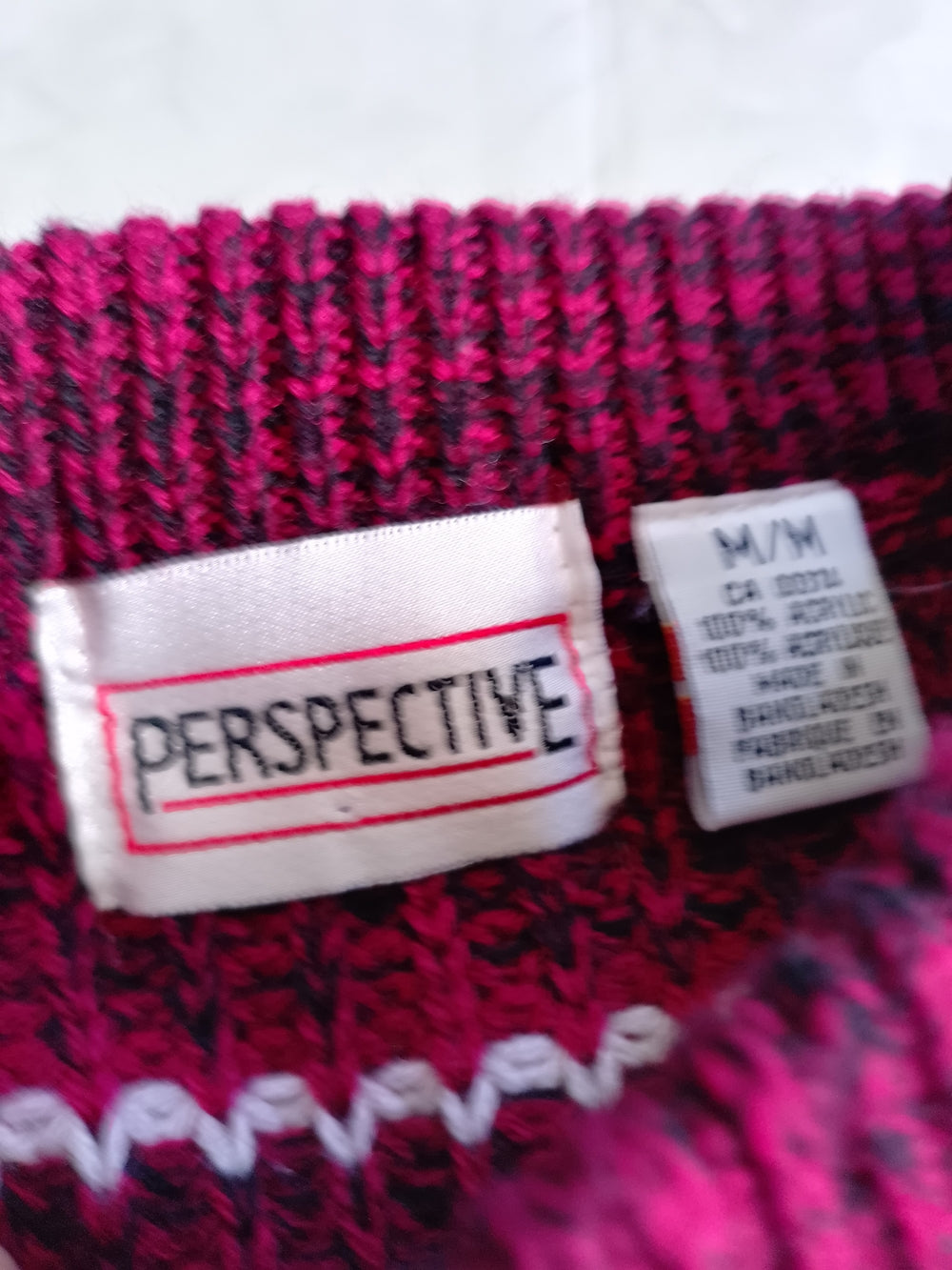 Vintage 90s Ugly Dad/Grandpa Sweater Red Striped