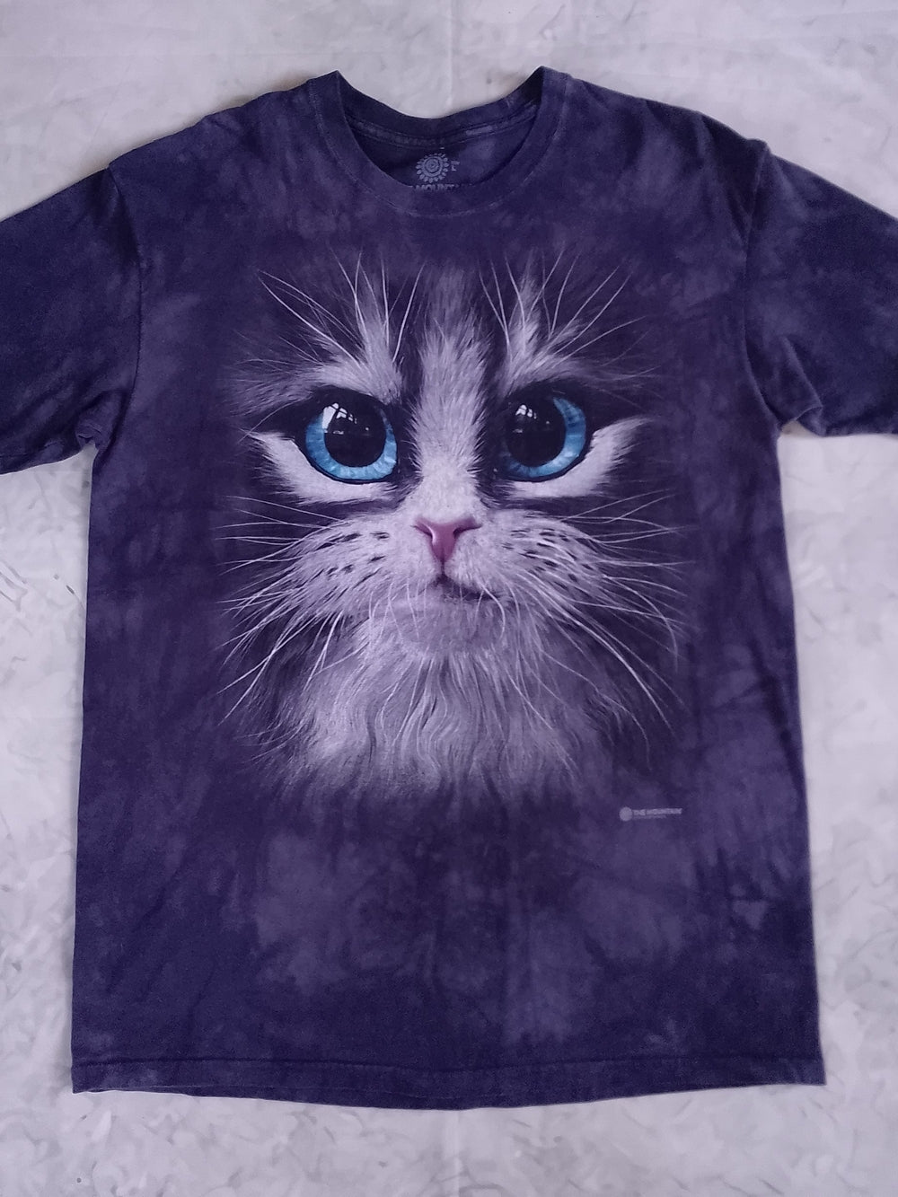 Kitty Cat Face Tie Dye The Mountain T-Shirt UNISEX