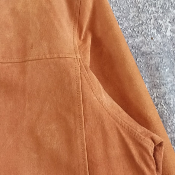 BRITCHES Leather Orange Jacket Zip-Up