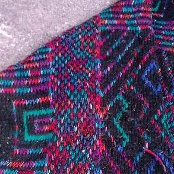 Vintage 90s Multicolour Geometric Sweater Ugly Grandpa Uncle Phil