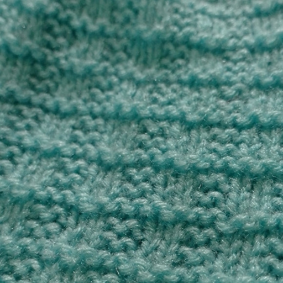 Teal Baby Knit Set with Hat and Booties HANDMADE UNISEX