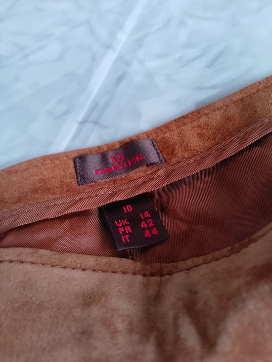 Vintage DANIER Rust Brown Suede Flared Pants
