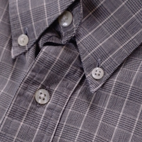 Vintage 90s Christian Dior Chemise Gray Striped Shirt