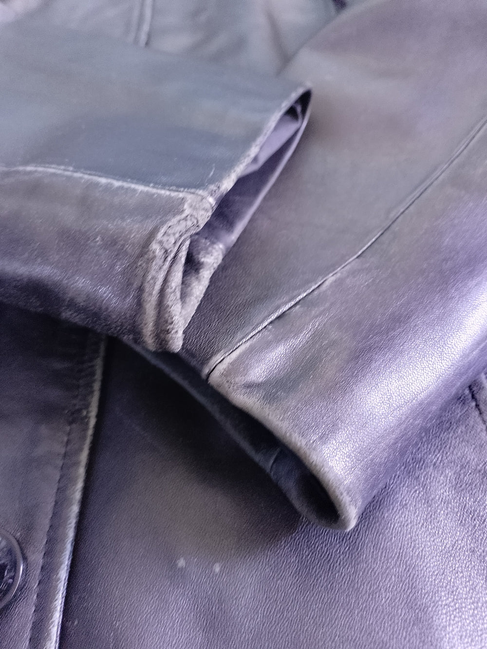 Vintage Leather Button-Front Women's Coat Wilsons Leather