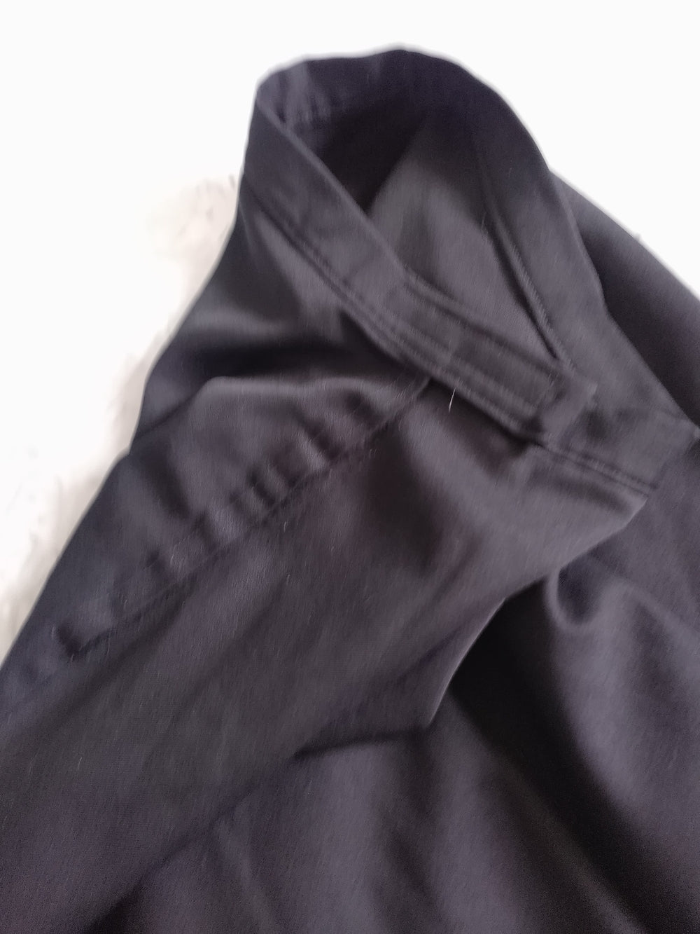 Handmade Black Midi A-Line Skirt with Gold Stripe Trim