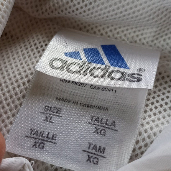 Vintage 90s ADIDAS Windbreaker Jacket WHITE