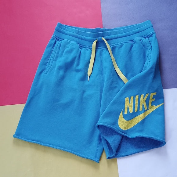Nike Sportswear Blue/Yellow Sweat Shorts