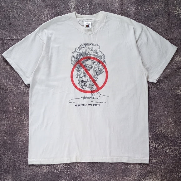 Vintage 1993 ANTI Kim Campbell New Face Same Party Single Stitch T-Shirt