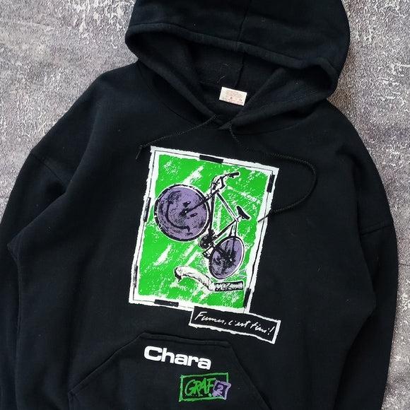 Vintage 90s Fumer C'est fini "Smoking Is Over" CHARA GRAF.2 Hoodie