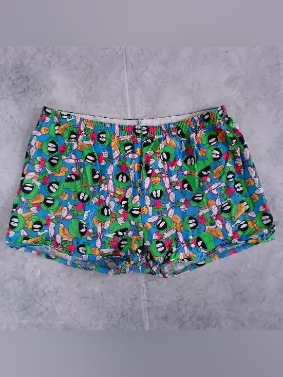 Vintage 1994 AOP Looney Tunes Marvin the Martian Booty Shorts