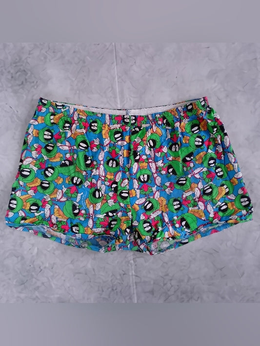 Vintage 1994 AOP Looney Tunes Marvin the Martian Booty Shorts