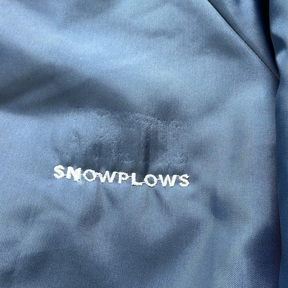 Vintage 80s Snowplows Trucker Style Jacket Button-Up