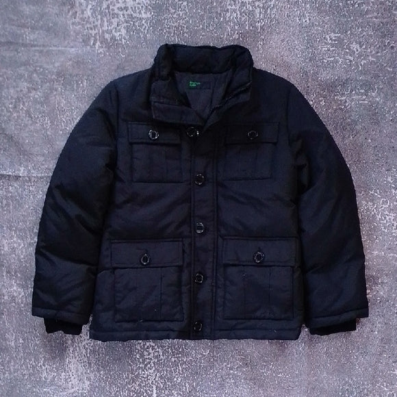 United Colors Of Benetton Black Goosedown Puffer Jacket for Kids