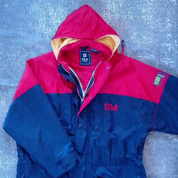 Vintage Fila SPORT DOWN HILL Red and Navy Ski Jacket