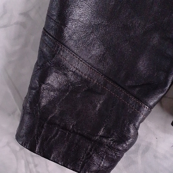 Vintage Leather Jacket Motorcycle Style Unisex