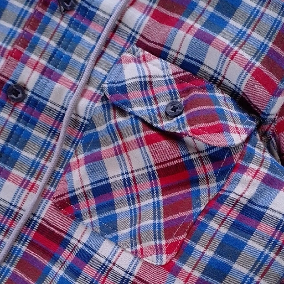 WRANGLER Multicolor Plaid Hooded Shirt