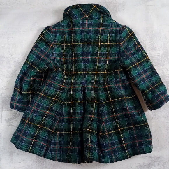 RARE Vintage 1960s Holt Renfrew Made In England Peacoat Plaid Wool Kids