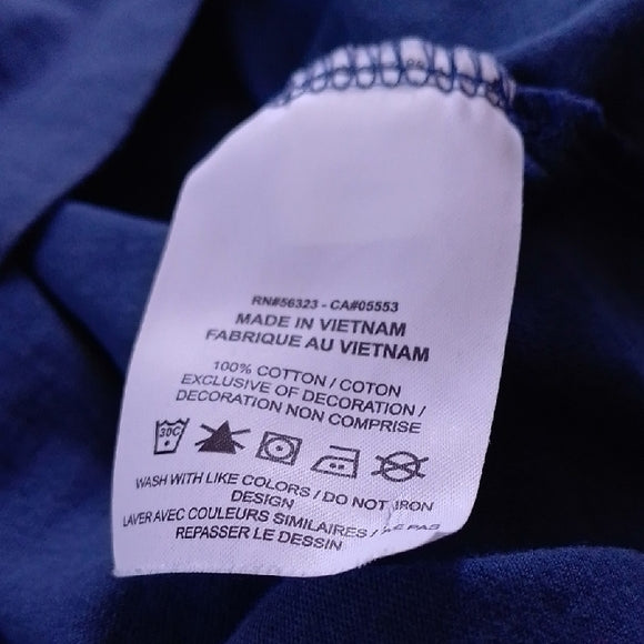 Blue T-Shirt with Green Graphic