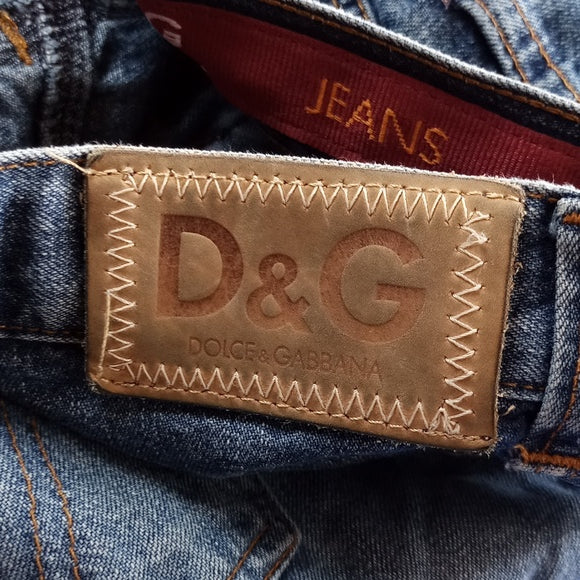 Vintage Dolce & Gabbana Baggy Wide Leg Denim Jeans 90s Y2K D&G