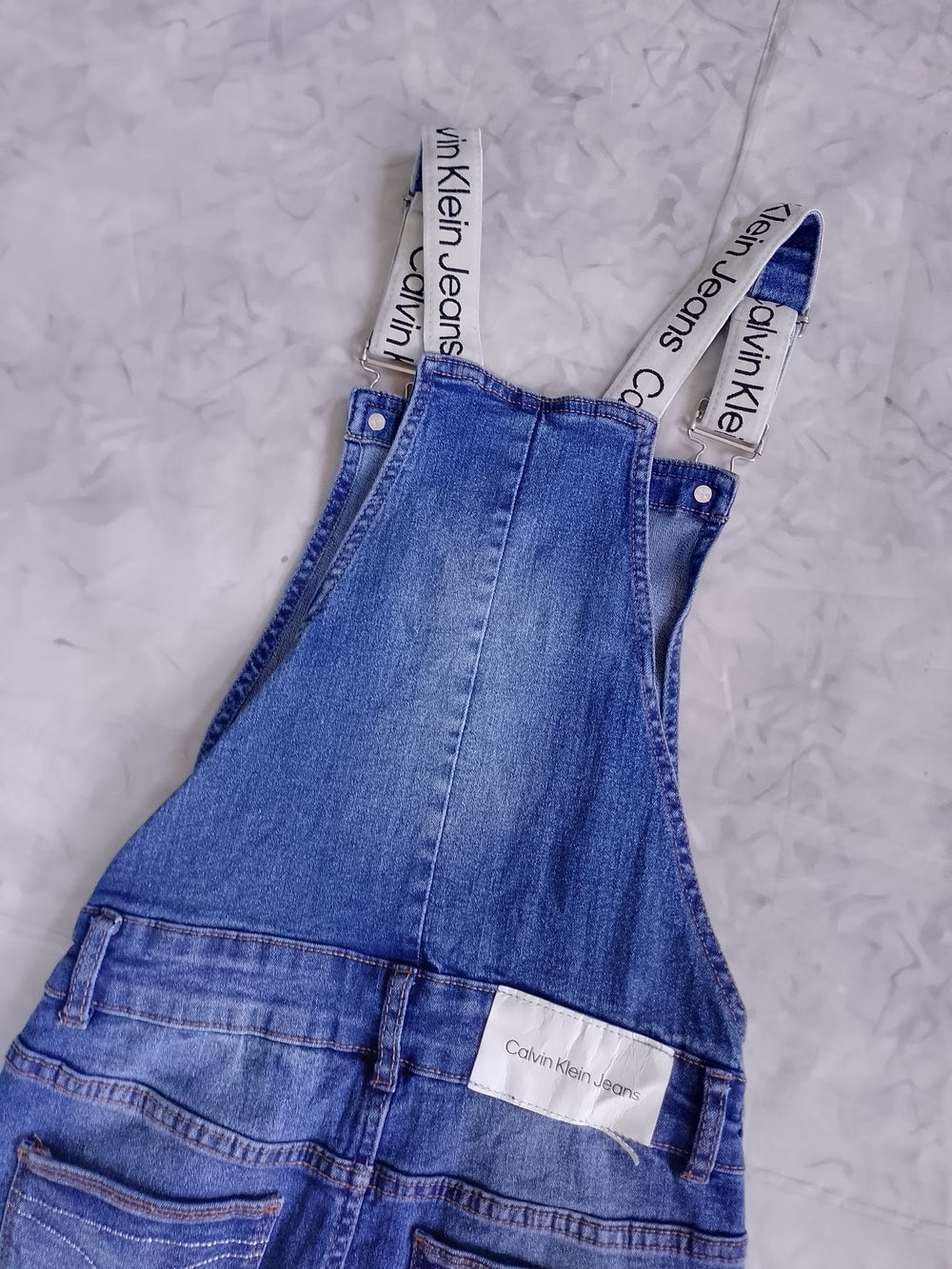 Calvin Klein Denim Blue Women's Jean Overalls - Classic Dungaree Style