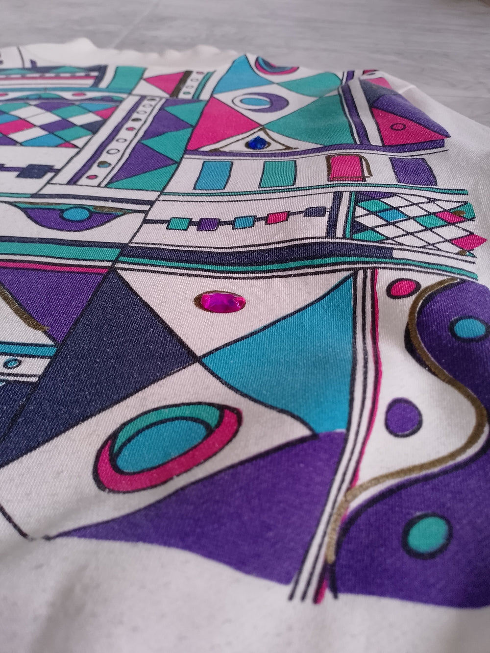 Vintage 90s Funky Geometric Abstract NORTHERN SPIRIT Crewneck