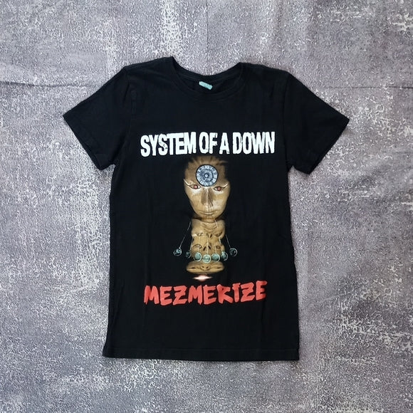 System of a Down MEZMERIZE Album Black Graphic T-Shirt