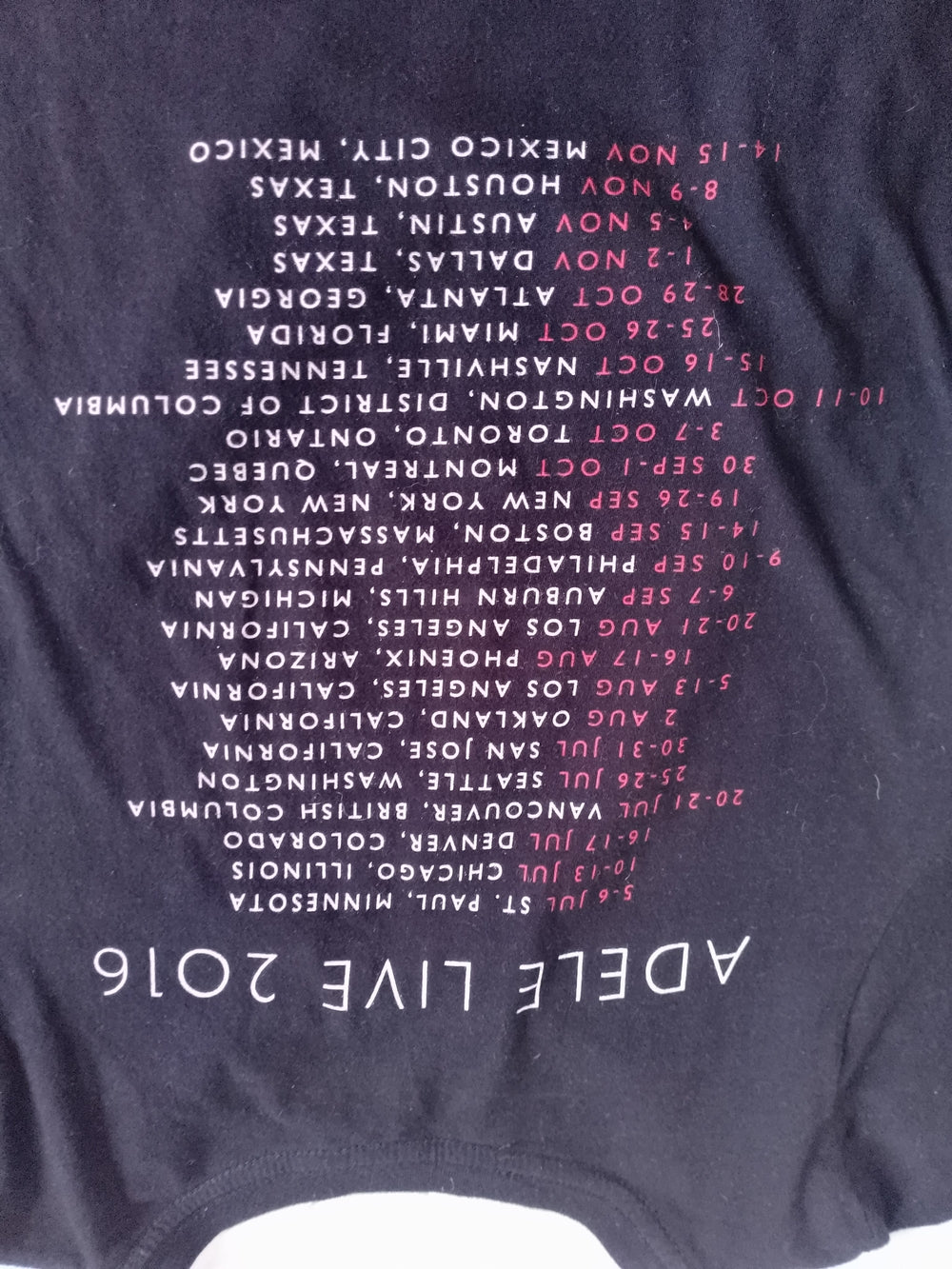 ADELE LIVE 2016 Tour T-SHIRT