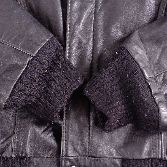Vintage R. Sherman Men's Black Leather Jacket