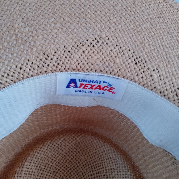 Vintage Straw Cowboy Hat Mercedes-Benz Logo Rancher Western Hat ATEXACE UNIHAT