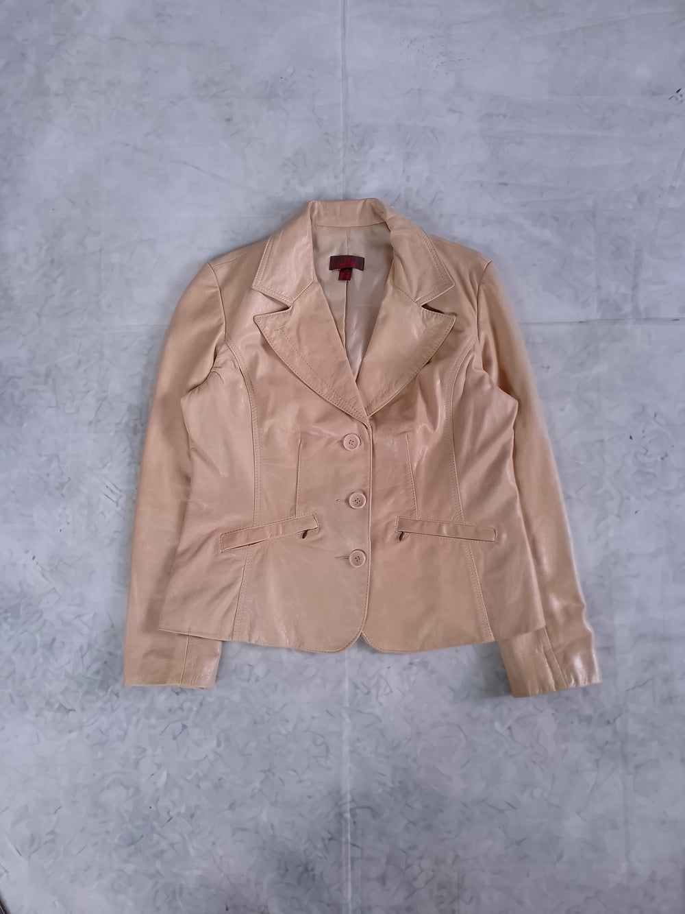 Vintage Danier Tan/Brown Leather Blazer Jacket