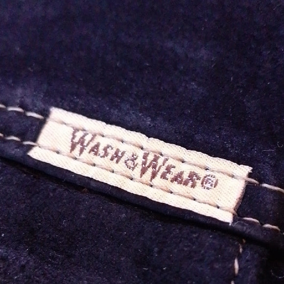 SKOTTS SUEDE WASH &amp; WEAR LEATHER BLACK VEST