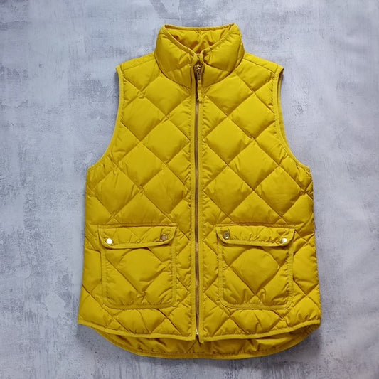 2014 J.CREW YELLOW GOOSE DOWN PUFFER VEST