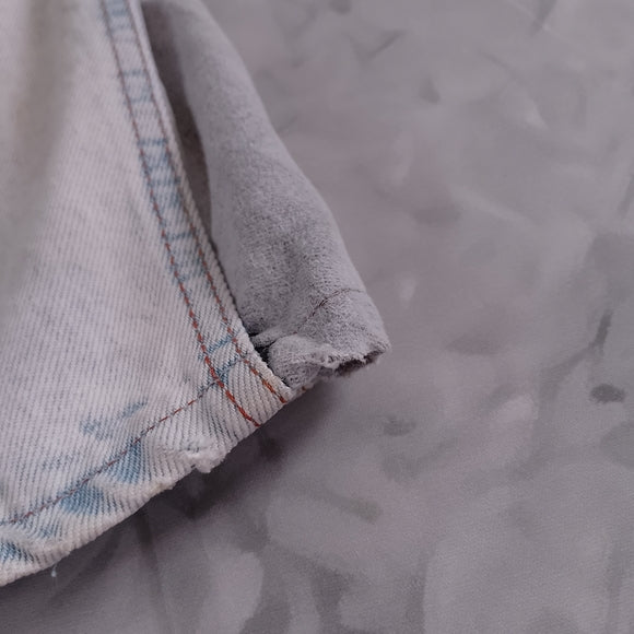 Vintage 90s SANTANA Denim Overalls Shorts Workwear ACID WASH Chain Zipper Detail