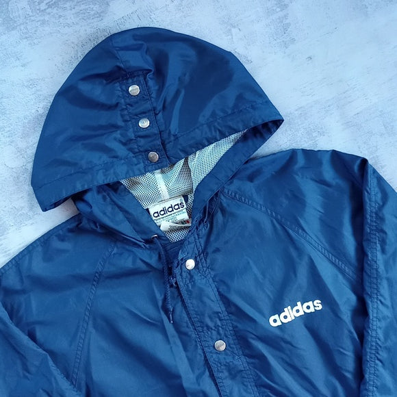 Vintage Adidas Button-Up Windbreaker