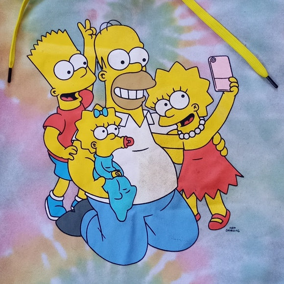 Modern The Simpsons Tie Dye Hoodie Sweater